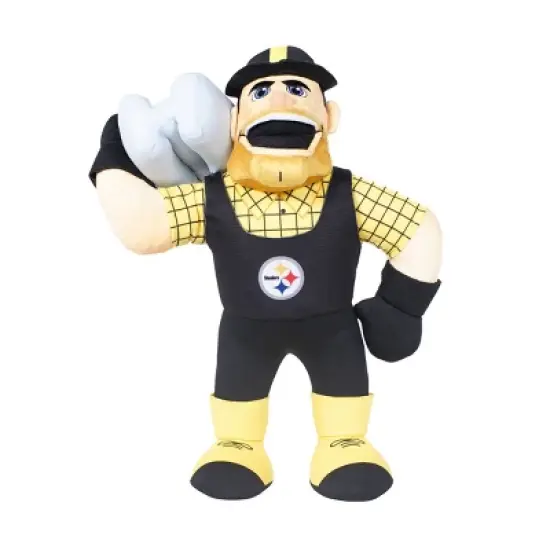 NFL Pittsburgh Steelers Stuffed Mascot: Polyester Animal Figure, 13.5" Height image {3}