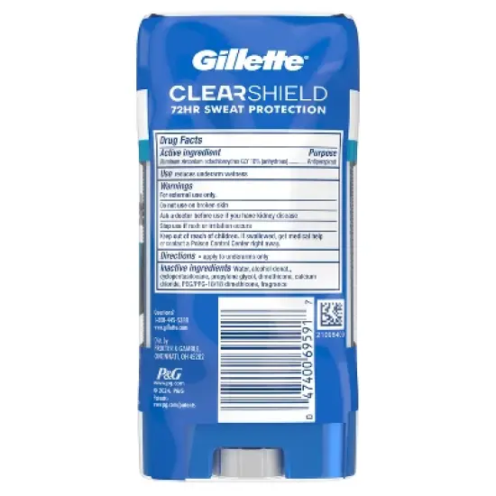 Gillette Clear Gel Antiperspirant Cool Wave - 3pk/3.8oz image {12}