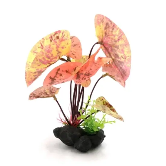 Unique Bargains Aquarium Terrarium Reptiles Tank Plastic Plant Landscape Decoration with Stand image {4}