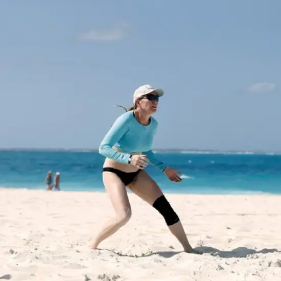 Green Drop Knee Compression Sleeve - Infused Brace, HSA/FSA approved image {4}