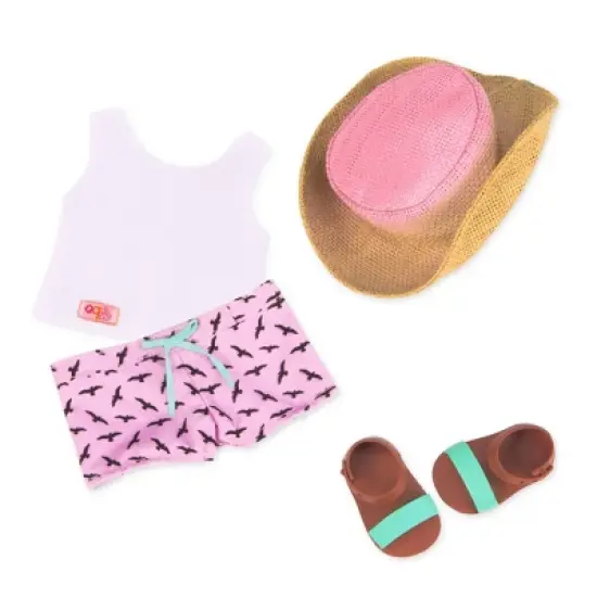 Our Generation Coral with Storybook & Accessories 18" Posable Surfer Doll image {5}