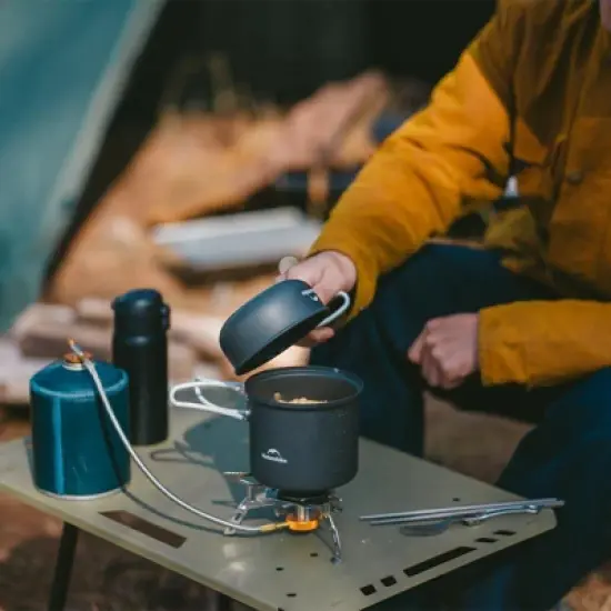 Naturehike 4 in 1 Premium Camping Cookware Set &ndash; Lightweight Aluminum Pots with Multi-Use Lids,Upgraded Handle,Compact & Space-Saving(Only 1.32 lbs) image {4}