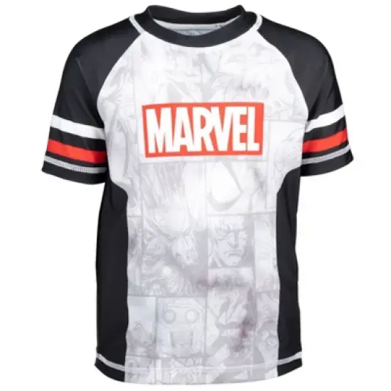 Marvel Avengers Captain America Hulk Spider-Man Thor Iron Man Rash Guard and Swim Trunks Outfit Set Toddler to Big Kid image {2}