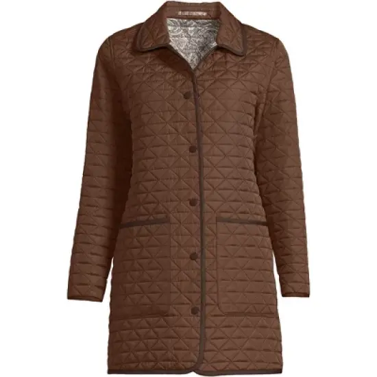 Lands' End Women's Insulated Reversible Barn Coat image {5}