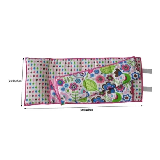 Bacati - Botanical Floral Pink Multicolor Toddler Nap Mat image {3}