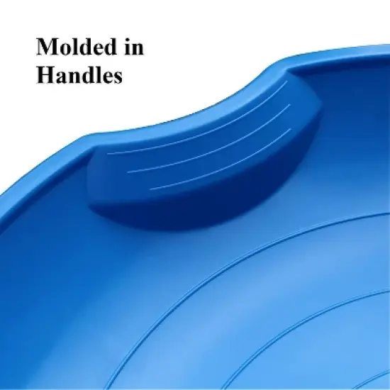 Paricon 626-B Flexible Flyer Round Flying Saucer Disc Racer Polyethylene Snow Sled Toboggan, for Ages 4 and Up, 26 Inch Diameter, Blue (2 Pack) image {2}