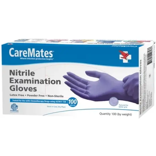 CareMates Nitrile Examination Gloves Powder Free XL, 100 Ct image {3}