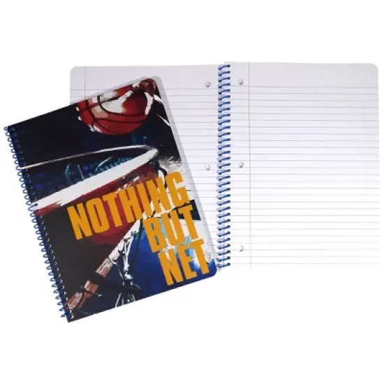 Top Flight Nothing But Net Subject Wide Ruled Spiral Notebook, School Supplies image {2}