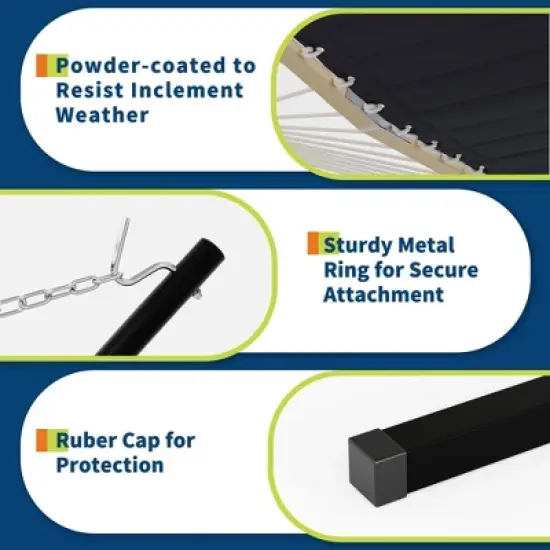 GustoWave Premium 2-Person Hammock Set with Quick-Lock Steel Stand &ndash; Commercial-Grade Outdoor Lounger for Patio, Camping & Backyard image {2}