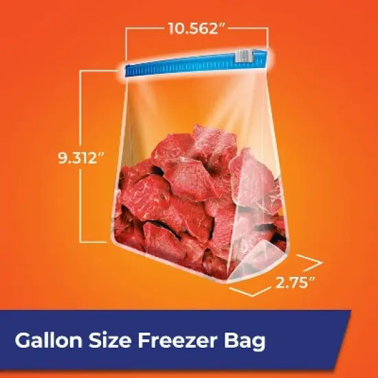 Hefty Gallon Freezer Storage Slider Bags - 25ct image {5}