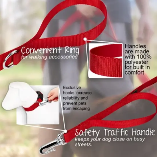 Country Brook Petz Romantic Hearts Deluxe Reflective Dog Leash image {2}