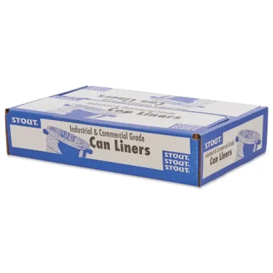 Stout by Envision Total Recycled Content Plastic Trash Bags, 65 gal, 1.5 mil, 50" x 51", Black/Brown, 100/Carton image {8}