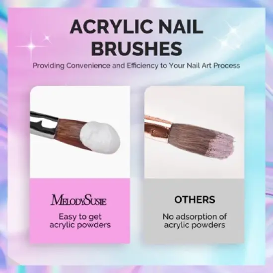 MelodySusie 4Pcs Acrylic Nail Brush Set - Size 8/10/12/14 image {2}
