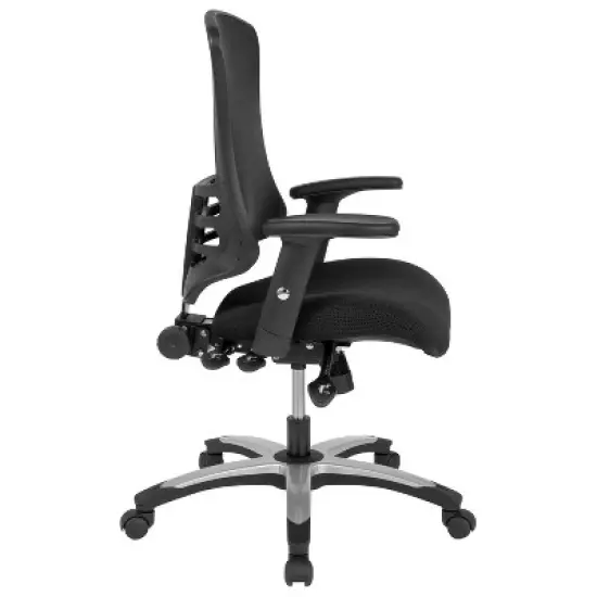 Flash Furniture High Back Black Mesh Multifunction Executive Swivel Ergonomic Office Chair with Molded Foam Seat and Adjustable Arms image {7}