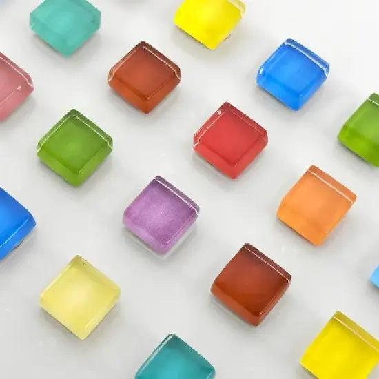 Wrapables Colorful Glass Cube Magnets, Refrigerator Magnets for Office Whiteboards, Cabinets, Lockers (Set of 24) image {8}