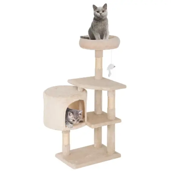 FDW 36 Inch Cat Tree Cat Tower Tall with Scratching Posts Cozy Condo Multi-Level Furniture Activity Center Cat Furniture for Indoor Cats image {8}