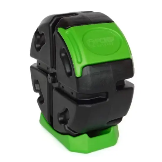 FCMP Outdoor RC2000WB-GRN 19-Gal 2.5 cu ft Plastic Resin Single Chamber Half Size Rolling Composter Outdoor Rotating Garden Compost Bin image {5}