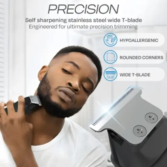 HUMMINGBIRD&trade; MK1 Compact Trimmer &ndash; Portable Electric Beard & Body Hair Trimmer for Men, USB-C Rechargeable, Face & Body Groomer, Travel Shaver image {2}