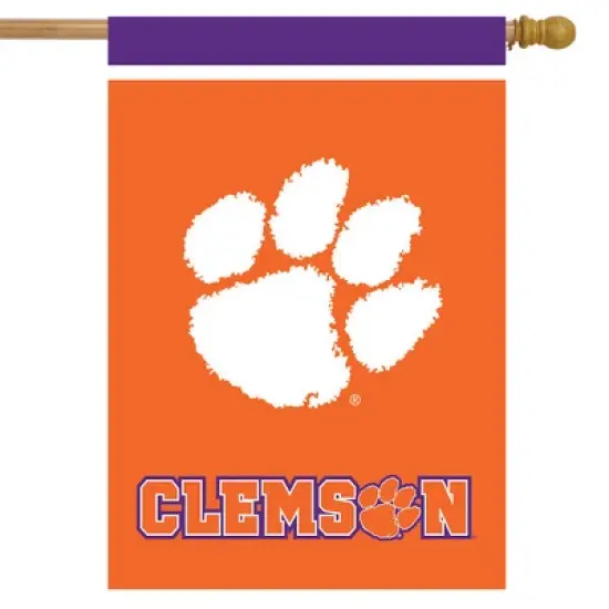 Briarwood Lane Clemson Tigers House Flag NCAA Licensed 28" x 40" image {1}