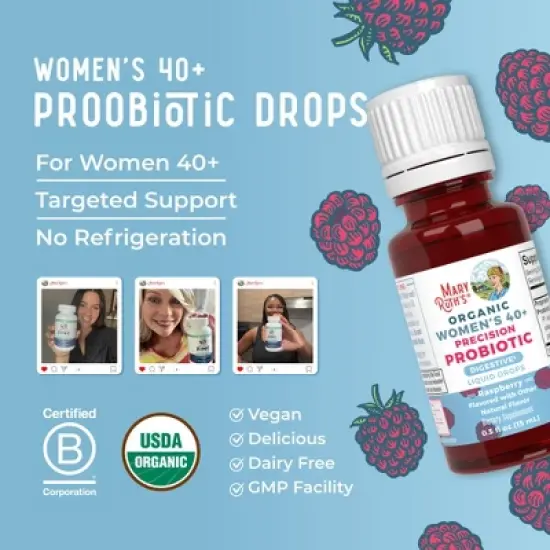MaryRuth's Organic Women's 40+ Precision Probiotic Digestive Liquid Drops image {7}