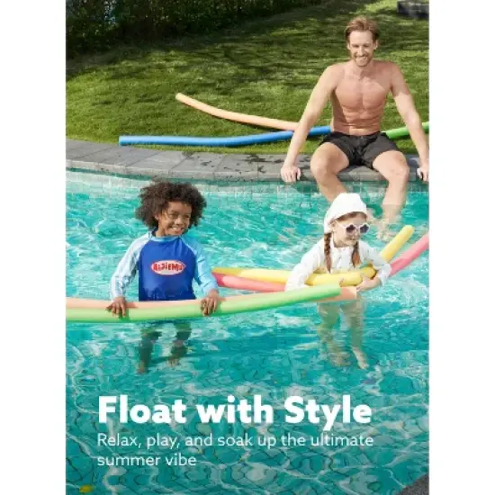 Joyfy Pool Noodles, Multicolor Pool Noodles Foam, 6 Pack 48 Inch Floating Foam Tube, Hollow Swim Noodles for Swimming Pool Floating&Craft Projects image {2}