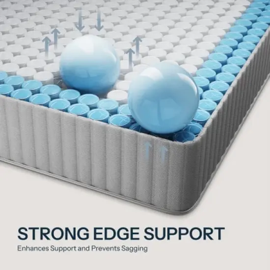 ZACHVO 12" Hybrid Full Mattress, Memory Foam, Pocket Coils, Motion Isolation, Pressure Relief, Made in USA, SE-12-F image {5}