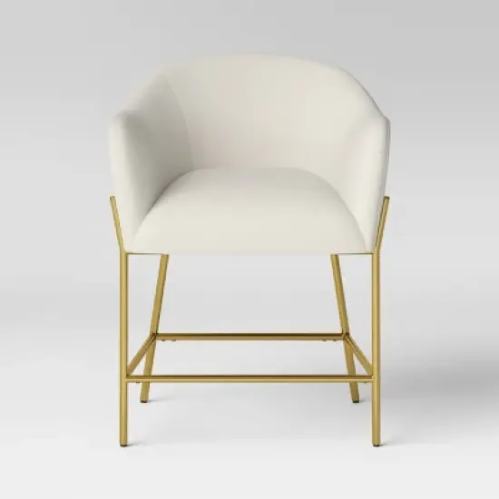 Gladden Barrel Counter Height Stool Cream Boucle/Brass - Opalhouse&trade; designed with Jungalow&trade; image {2}