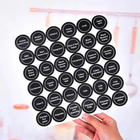 12 Pcs Round Spice Jars with Bamboo Lids and Stickers, Glass Storage Jars, Candy Jars, Coffee Jars, Salt Jars, Pepper Jars, Tea Jars image {3}