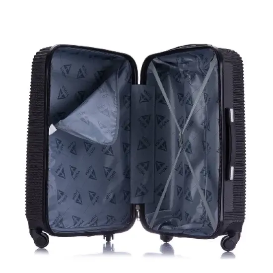 InUSA Checked Royal Lightweight Hardside Spinner Suitcase image {3}