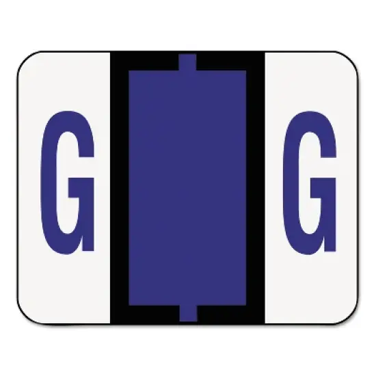 Smead A-Z Color-Coded Bar-Style End Tab Labels Letter G Violet 500/Roll 67077 image {5}