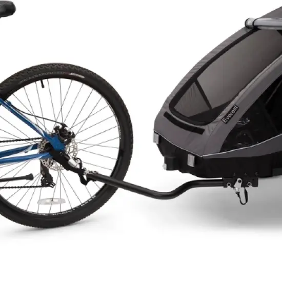 Delta Children Jeep Everest 2-in-1 Child Bike Trailer and Stroller - Gray image {10}