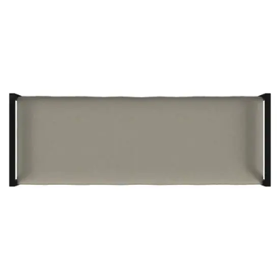 Modern Metal Bench Fawn Velvet - HomePop image {3}