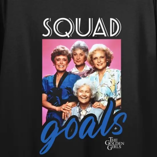 Golden Girls Squad Goals Women's Black Crop T-shirt image {1}