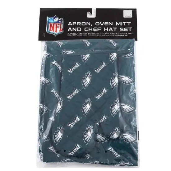NFL Philadelphia Eagles Apron, Mitt, Hat Grill Tool Set - 3pc image {2}