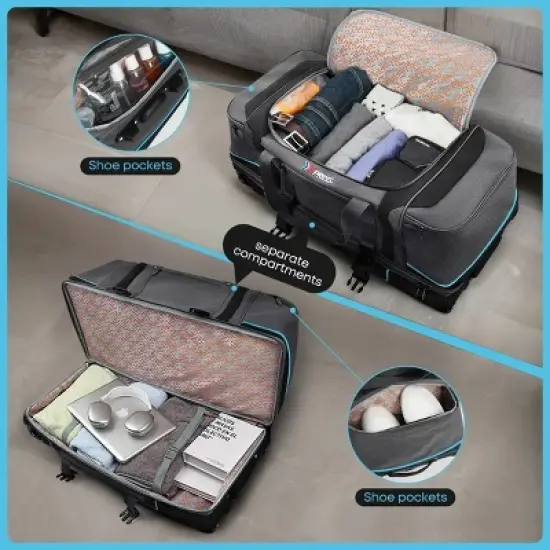 NEW YORK XPRESS TBL-074 Wheeled Rolling Duffle Bag, with Multi- Pocket, Tear-Resistant 30" image {4}