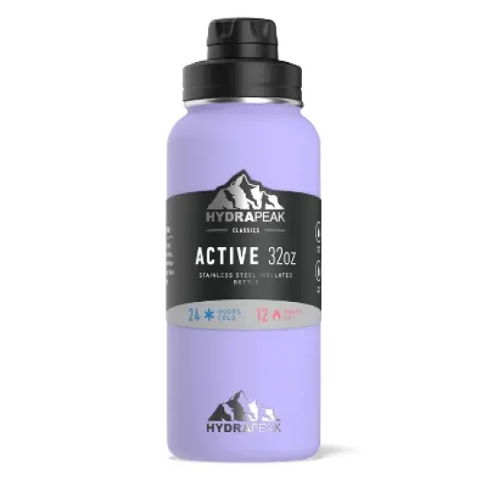 HydraPeak 32oz Wide Mouth Stainless Steel Water Bottle image {21}