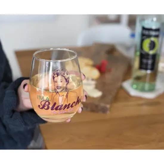 Silver Buffalo The Golden Girls Stemless Wine Glass Collectible Set of 4 | Each Holds 20 Ounces image {2}