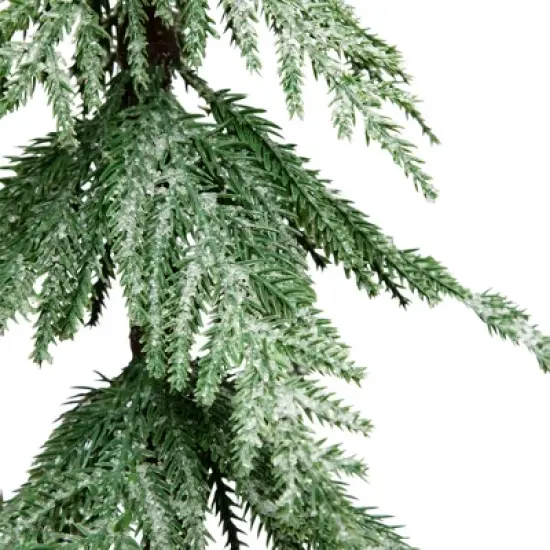 Northlight Mini Icy Pine Christmas Tree in Burlap Base - 24" - Unlit image {4}