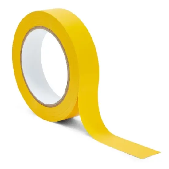 Stockroom Plus 2 Rolls Floor Marking Tape, 1 in x 36 Yards, 0.16mm, Vinyl Pinstripe Tape for Vehicles, Classroom, Warehouse, Gym, Yellow image {6}