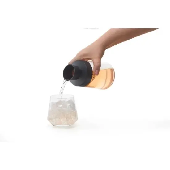 Rabbit 20 fl oz Liquor Infusing Decanter: Stainless Steel & Glass Carafe for Cold Beverages, Hand Wash, Clear image {7}