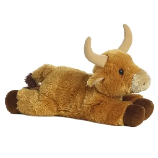 Aurora Flopsie 12" Toro Bull Brown Stuffed Animal image {2}