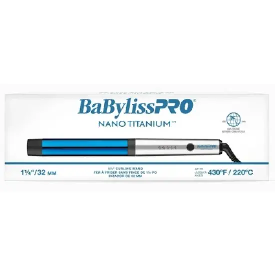 BaBylissPRO Nano Titanium Curling Wand - Blue - 1.25" image {7}