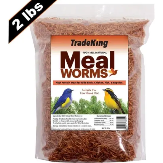 Tradeking Dried Mealworms - Pack of 8 image {1}