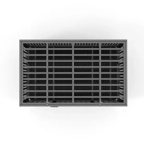 XBRIGH 48-Inch Heavy Duty Tin Dog Crate with Wheels, Sturdy Door Lock, Double Doors and Removable Tray Design image {1}