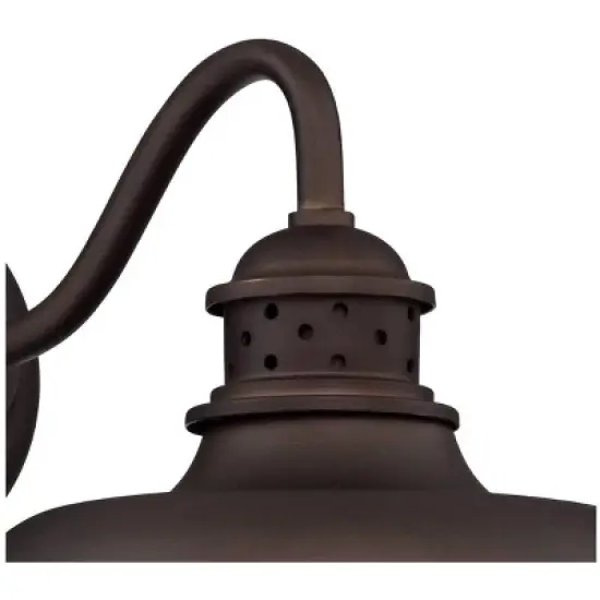 Franklin Iron Works Park Rustic Farmhouse Outdoor Wall Light Fixture Oil Rubbed Bronze Caged 9" for Post Exterior Barn Deck House Porch Yard Patio image {4}