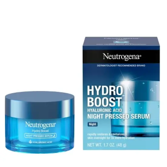 Neutrogena Hydro Boost Night Facial Serum with Hyaluronic Acid for Dry Skin - 1.7 oz image {2}