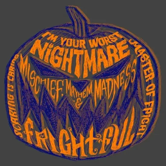 Boy's The Nightmare Before Christmas Pumpkin King Script T-Shirt image {1}