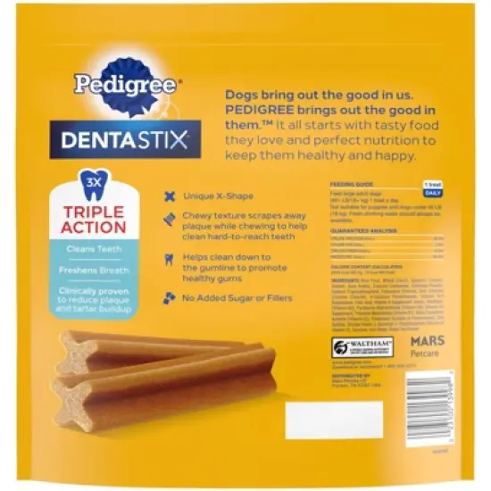 Pedigree Dentastix Original Large Dental Chicken Dental Dog Treats - 40ct image {1}