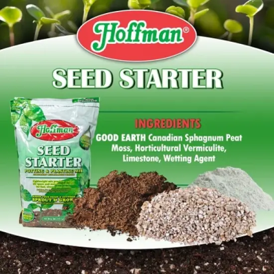 Hoffman Seed Starter Potting & Planting Mix with Wetting Agent for Moisture Retention image {3}