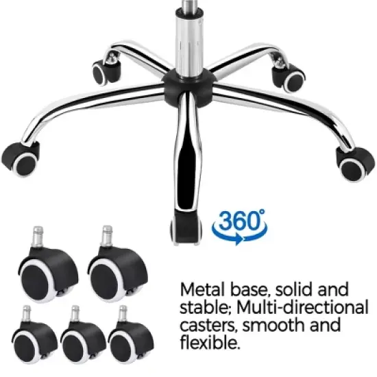 Yaheetech Modern Faux Leather Office Desk Chair image {7}